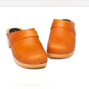 Swedish Hasbeens Clogs Natural Low Heel Clogs